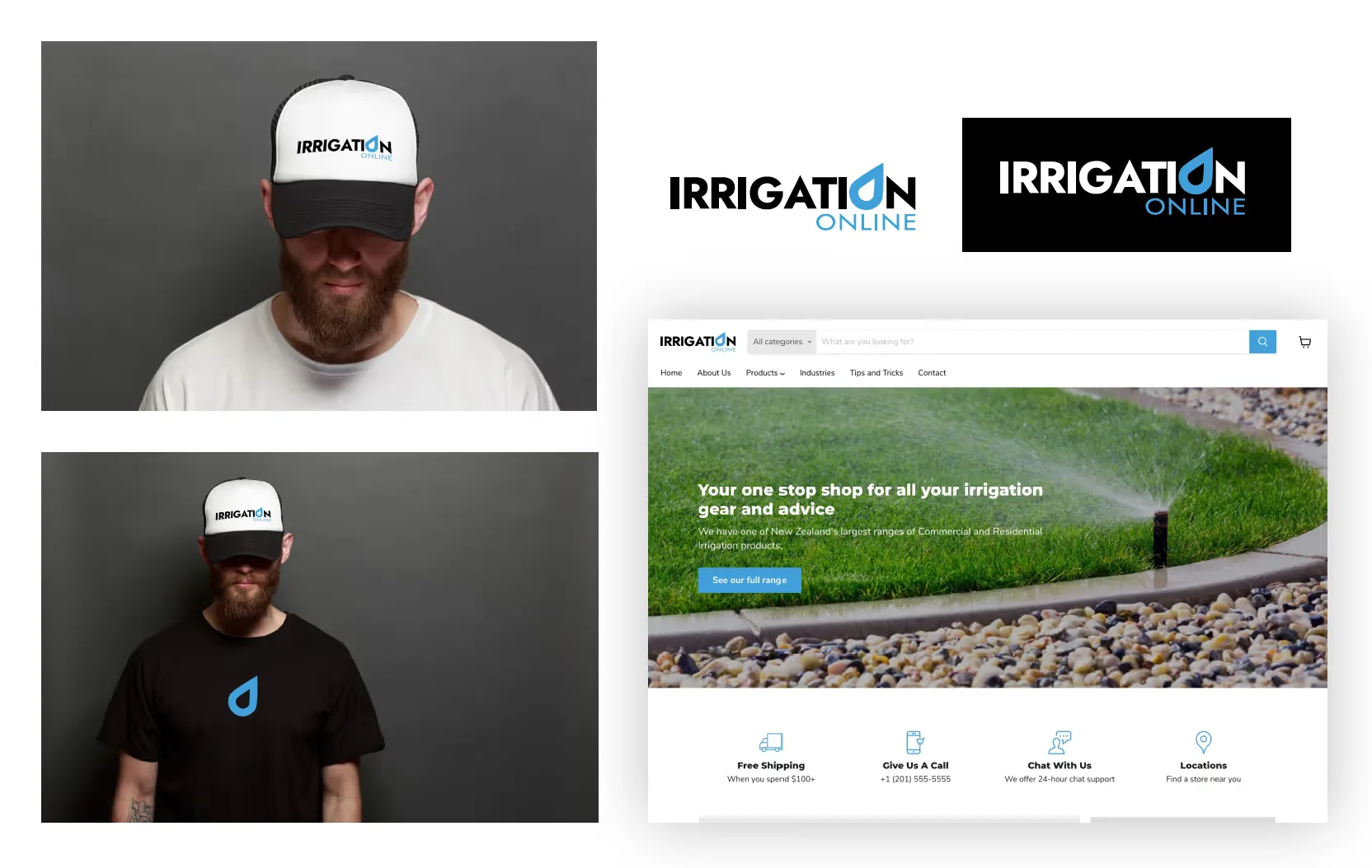 Shopify e-commerce build for Irrigation Online, making irrigation products easy to order nationwide. supporting visual