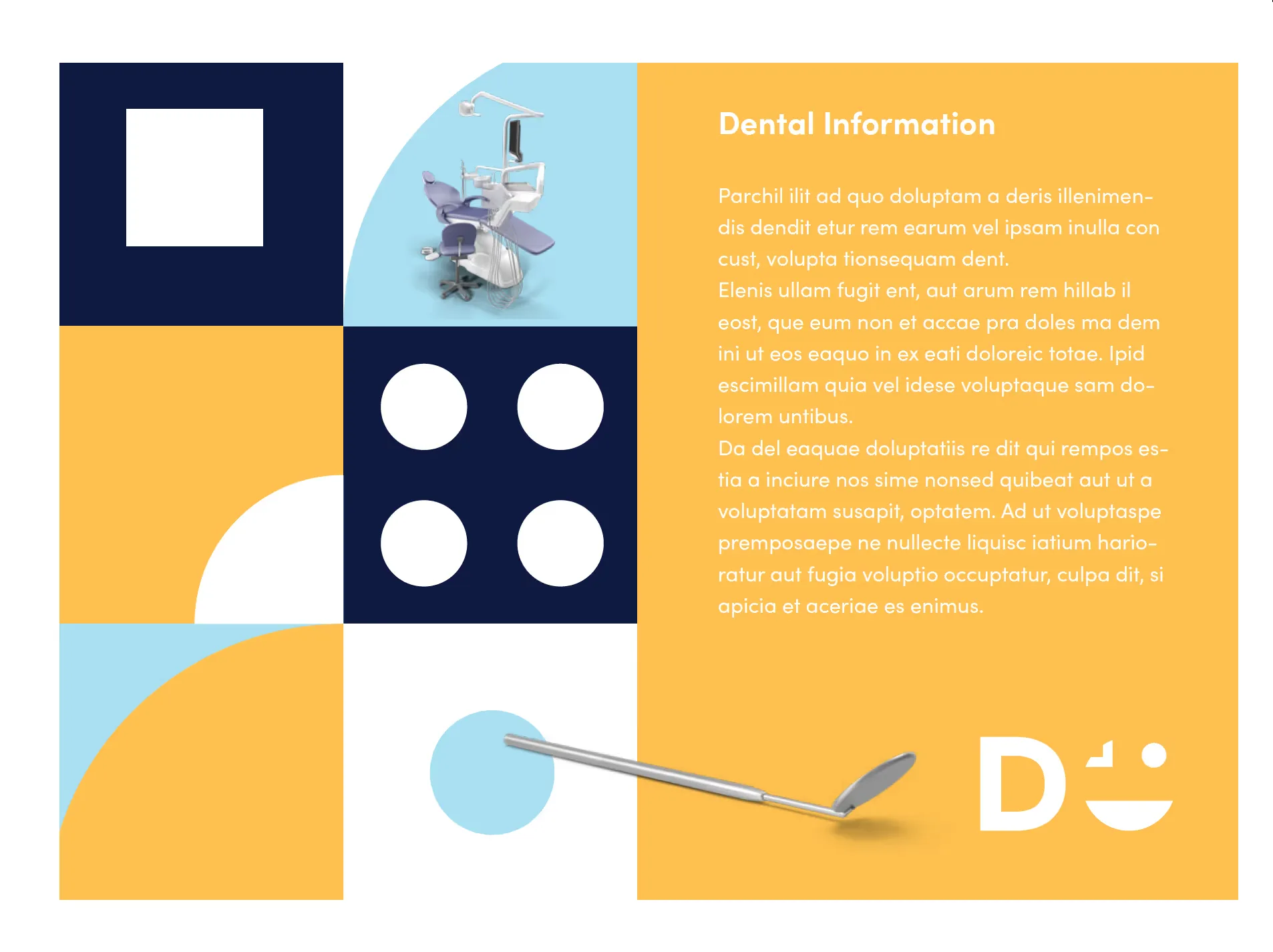 Concept for brochure for Duncan Dental.