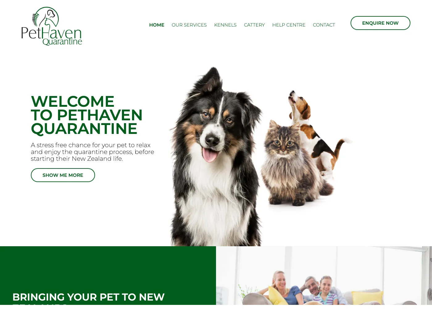 Pethaven Quarantine website preview