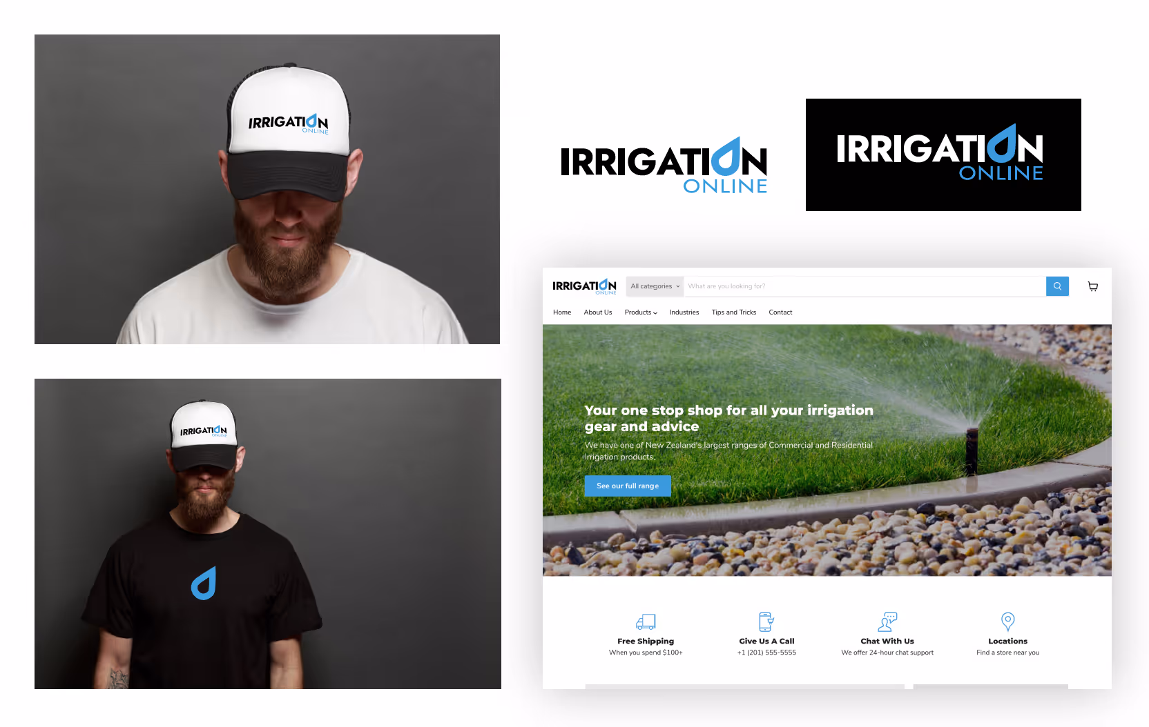 Shopify e-commerce build for Irrigation Online, making irrigation products easy to order nationwide. supporting visual