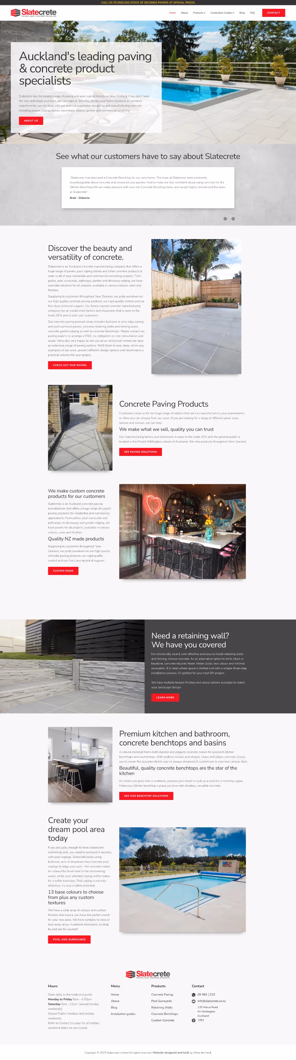 Slatecrete website