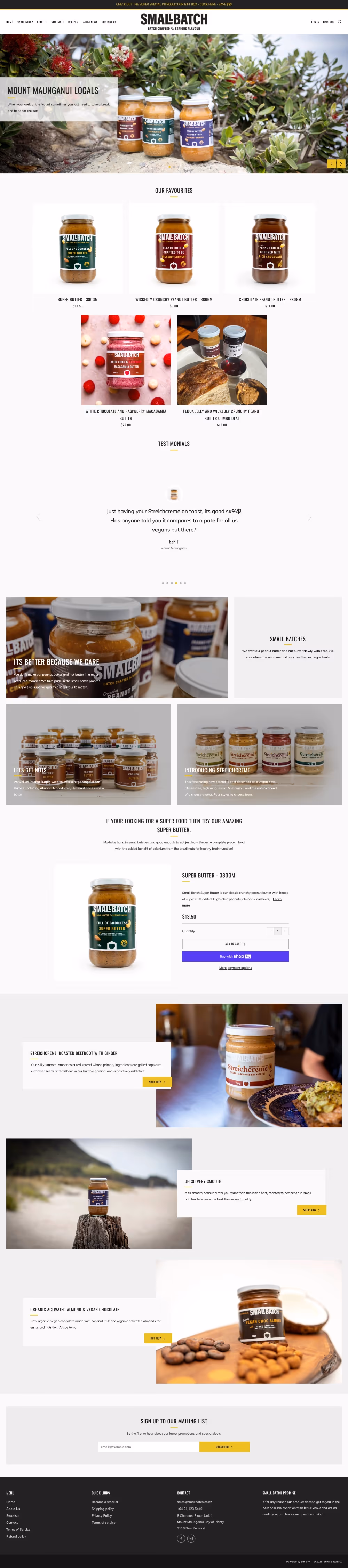 Small batch website.